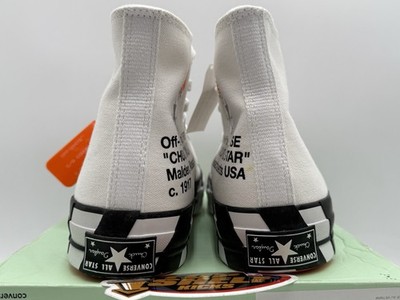 DS New Off-White Converse Chuck 70 White Size 9 Authentic White OG