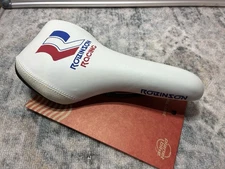 Old school  Custom Robinson Bmx Seat Single Railed New White Large