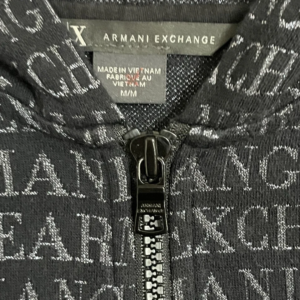 Sudadera y pantalones deportivos para mujer Armani Exchange con logotipo completo Top pantalones medianos pequeños Foto 4 de 4