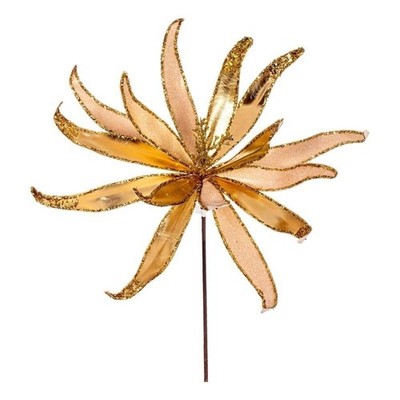 Vickerman 24'' Gold Metallic and Frosted Glitter Papyrus. 2 per bag.