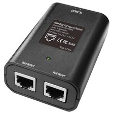 PoE Injector Gigabit 12V 24V 48V 5-60V Max 3A 150W 4 Pair POE-INJ-1000-WT