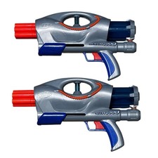 Nerf AirTech 3000 Lot of 2 Dart Gun Blasters Gray Blue Red 2003 Rare Vintage