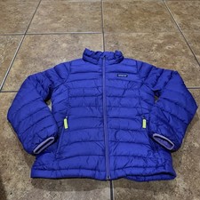 Patagonia Girls Down Sweater Jacket size L Large 14 Youth Puffer Coat Purple