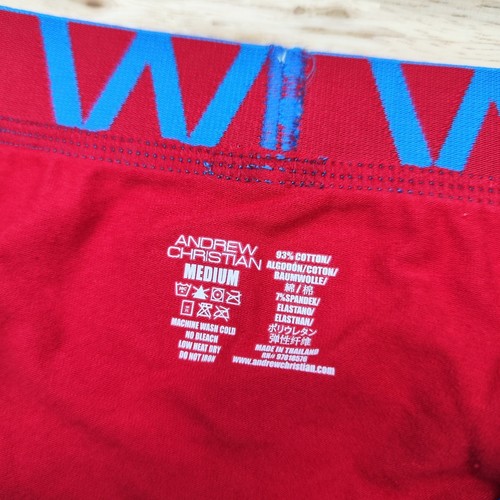 Andrew Christian Sexy Herren Unterwäsche Show-It Retro Pop Slip, Rot, Medium - Bild 5 von 7