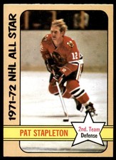 1972-73 Topps 129 Pat Stapleton All Star Blackhawks  Ex-ex Top Edge
