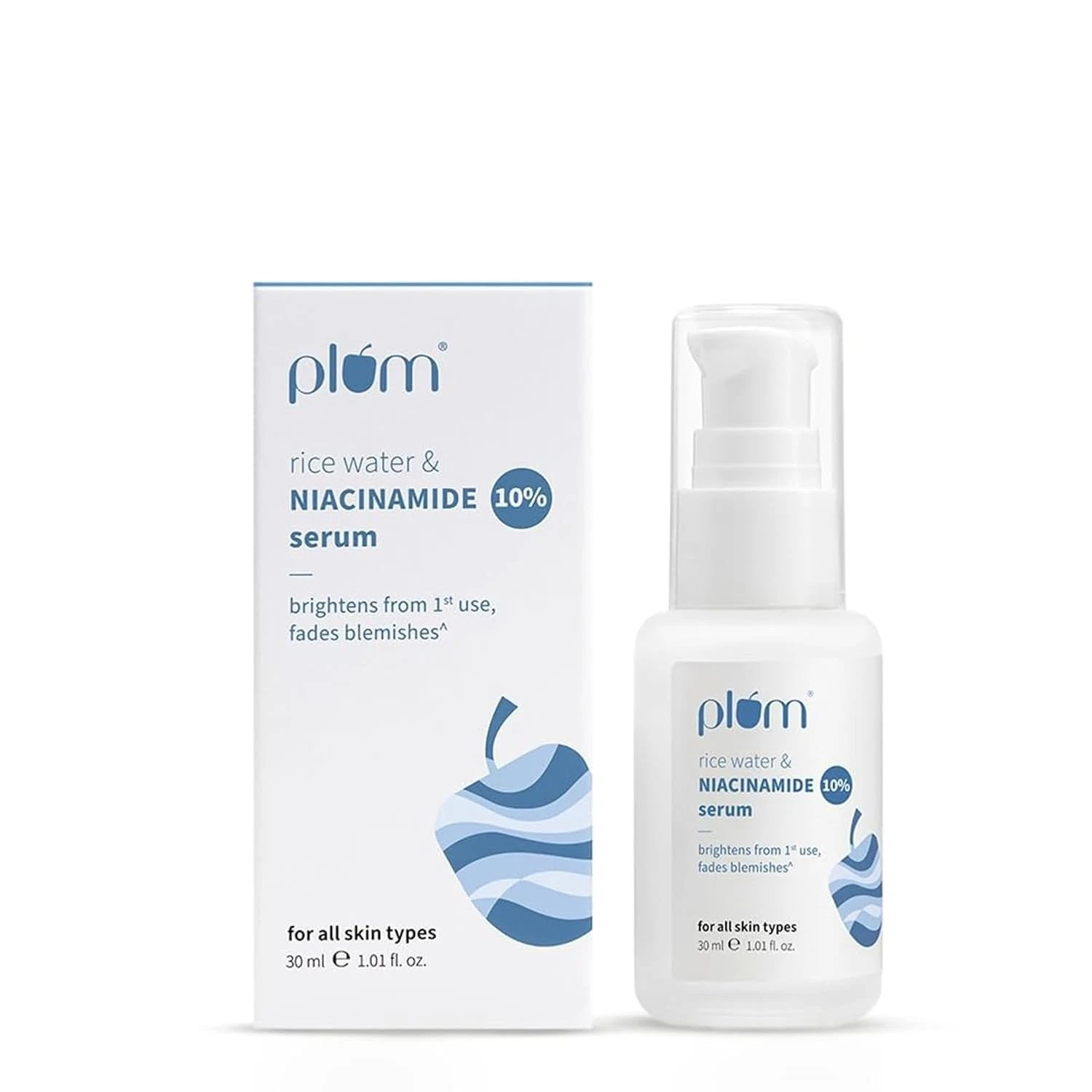 Plum 10% Niacinamide Serum with Rice Water for Brightening Skin 30ml