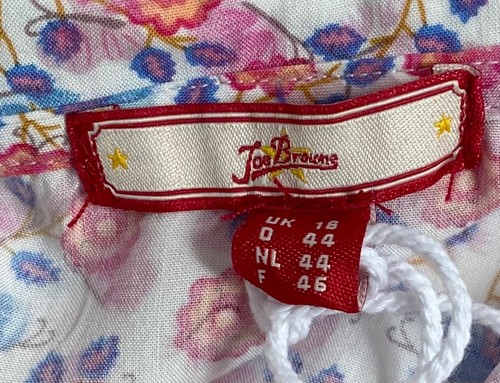 JOE BROWNS DITSY FLORAL TOP SIZE 18 UK WHITE + PINK + BLUE MIX LONG SLEEVES *NEW - Picture 5 of 9
