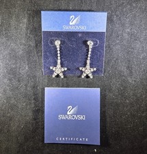 Swarovski Crystal Silver Tone Earings - Dangle Post Earings