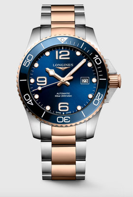 Longines Hydroconquest. 43 mm blaues Zifferblatt Automatik Uhr.