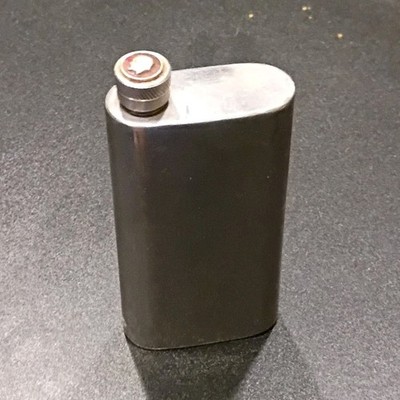 Russio Metal Hip Flask 6 oz Silver , Classic Solid Rectangle Vintage Screw Top