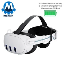 For Meta Quest 3 VR Headset with 10000mAh Battery Power Pack Elite Head Strap