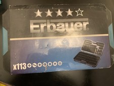 Erbauer DIY Screwdriver Bit Set 1/4" Hex Shank Mixed Impact 113pc Tool Accessory