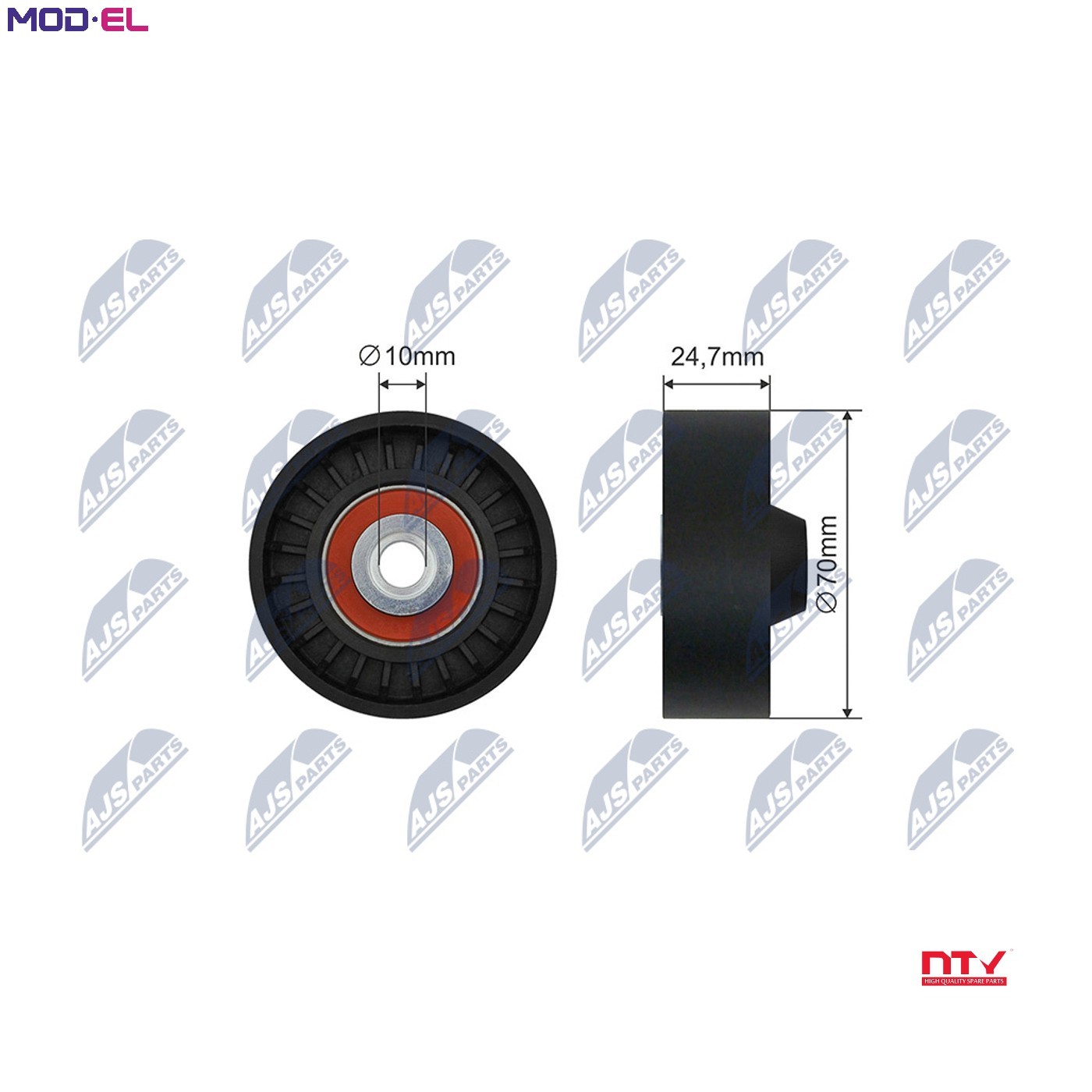 2x ✅Fits NTY RNK-SU-015 V-RIBBED BELT PULLEY IDLER ⭐UK Seller⭐ - Image 6