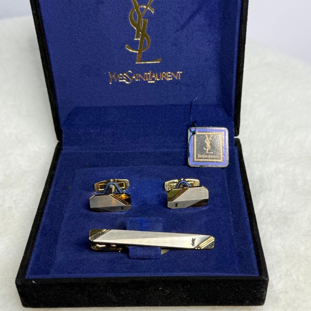 Dior Saint Laurent Burberry Cufflinks Tie Pin Collection Set thumbnail 10