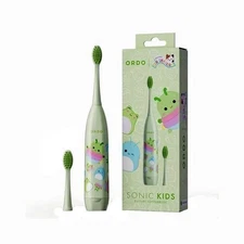ORDO Sonic Kids Battery Green Toothbrush Original Squishmallows 2 Brush Heads!