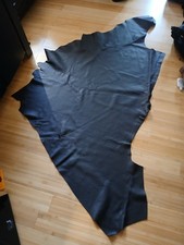 14sq Ft Black Finished Leather Soft Pebble Grain Suede Back Lot 1