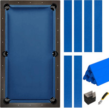Pool Table Felt and Bumper Kit Felt for Billiard Cloth with Pool Table Bumpers a