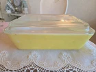 Pyrex Vintage Refrigerator Casserole Dish 503-B Yellow With Glass Lid