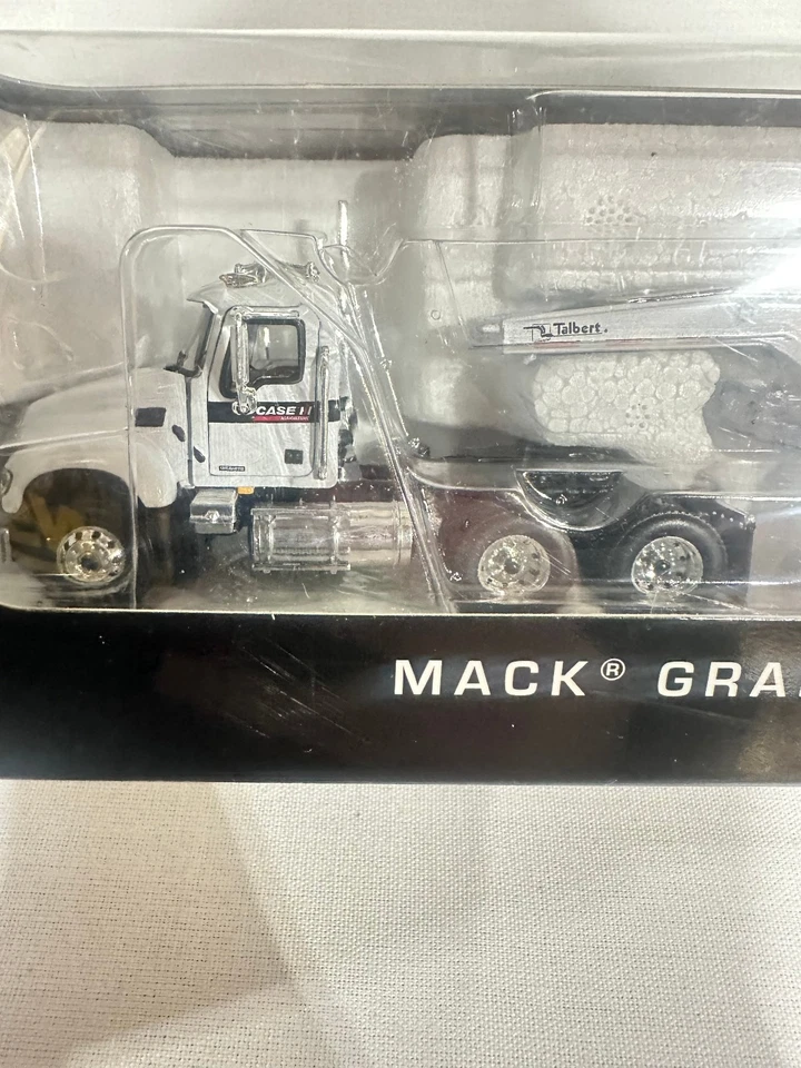 Case IH Agriculture White Mack Granite Truck  w/ Lowboy Trailer 1/64th Scale - Image 3 of 4