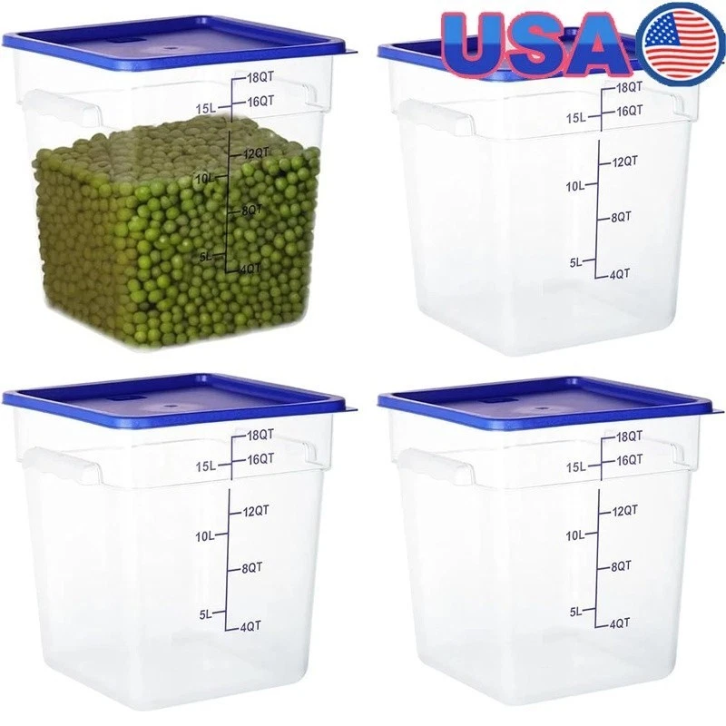 Stackable Food Storage Containers 18Qt Set Grains Baking Durable PC Material New