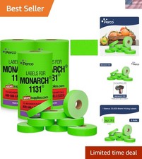 Fluorescent Green Pricing Labels for Monarch 1131 Price Gun   3 Sleeves, 24 R...