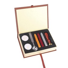 Wax Seal Stamp Kit Seal Stamp Set for DIY Craft Invitations Letters Vintage W...