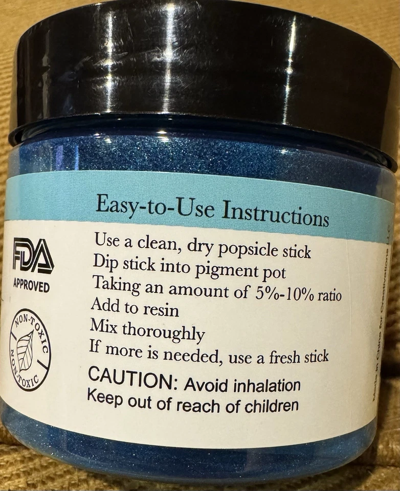 Peacock Green Mica Powder Pigment 2Oz  (56g) Multipurpose DIY Cosmetic Grade #9 - Image 2 of 3