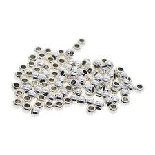 100x 4mm Alloy Rondelle Spacer Bead Large Hole Loose Bead
