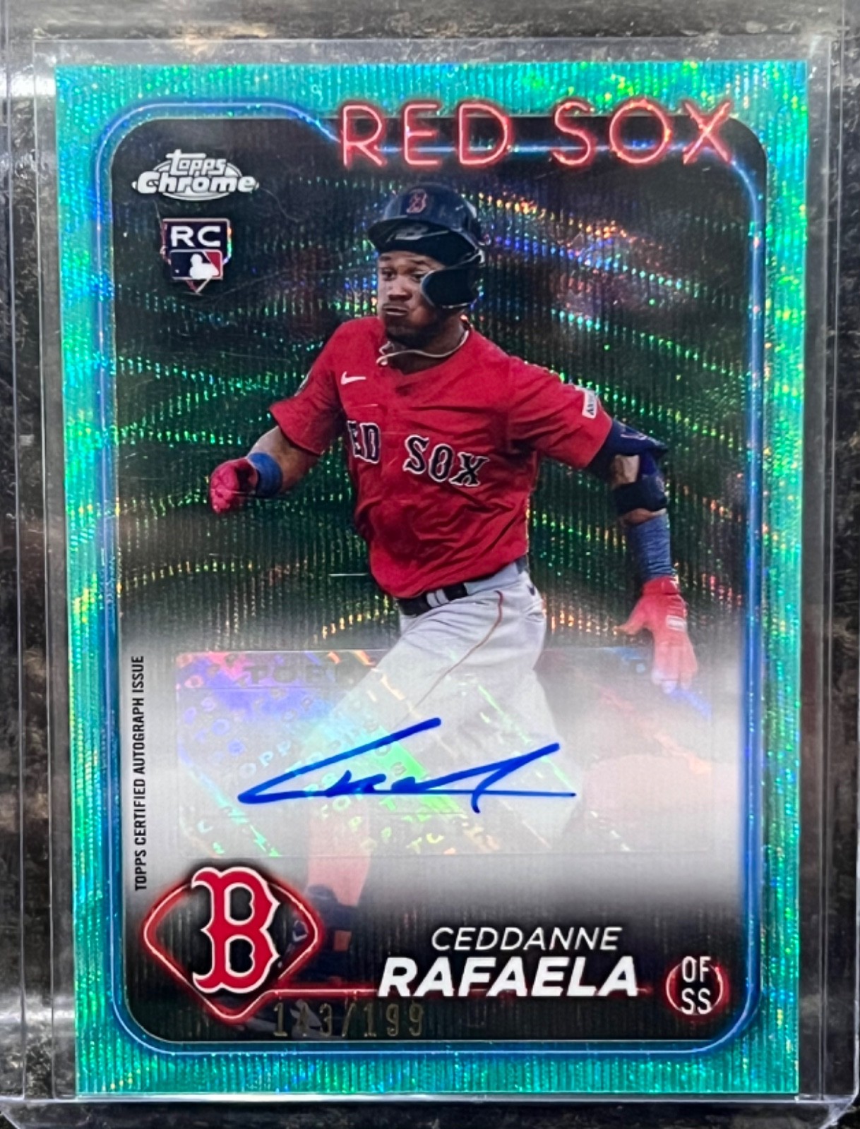 2024 Topps Chrome Update - Auto Aqua Wave #AC-CR Ceddanne Rafaela /199 Rookie!