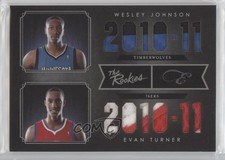 2010 Elite Black Box Prime Memorabilia 15/25 Wesley Johnson Evan Turner #10 e1e