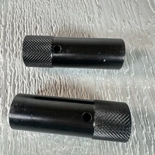 (2) Mongoose Black Threaded Pegs Freestyle BMX Bike - Y26T