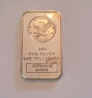 Sunshine Mining Bullion Ingot Bar 1 Troy Oz .999 Fine Silver Dated 1989