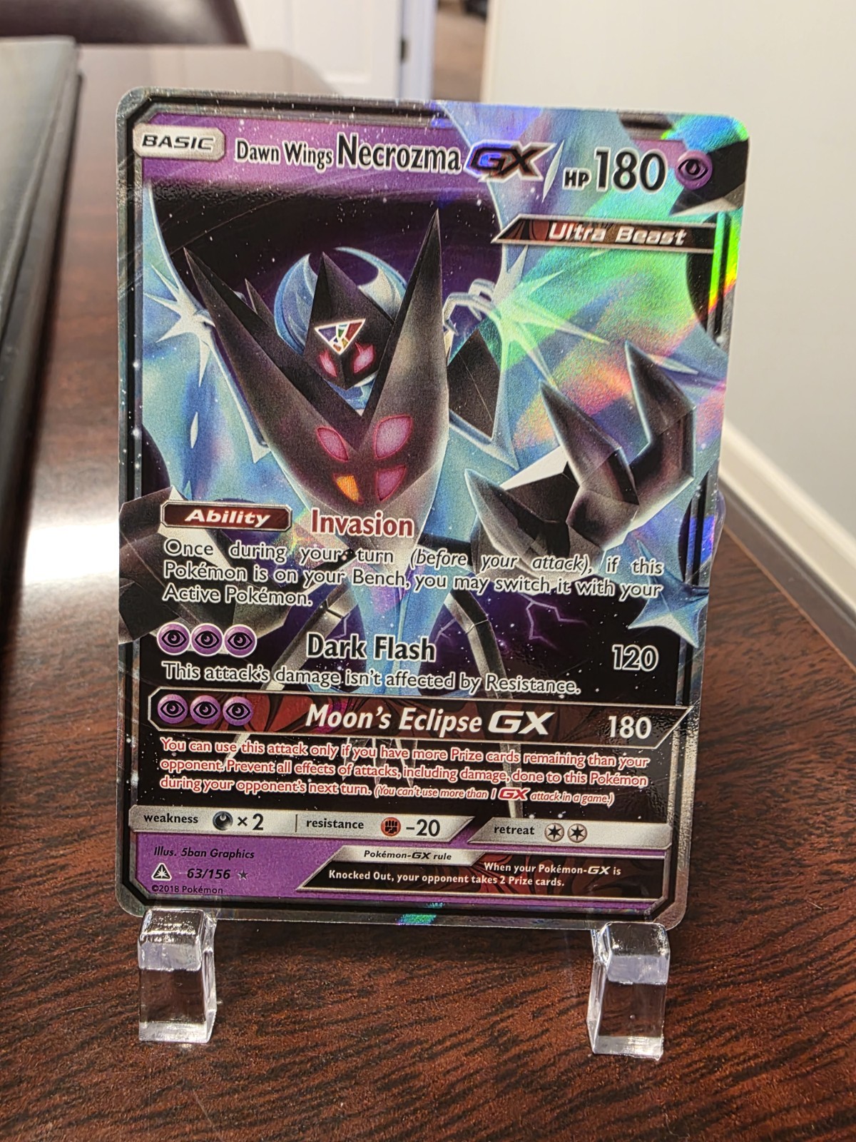 Dawn Wings Necrozma GX 63/156 Sm-Ultra Prism Holo Pokémon English TCG