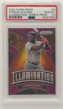 2020 Panini Prizm Yordan Alvarez Illumination Purple Prizm Astros PSA 10