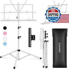 CAHAYA Portable Sheet Music Stand: Dual Use Desktop Book Holder Folding Lightwei