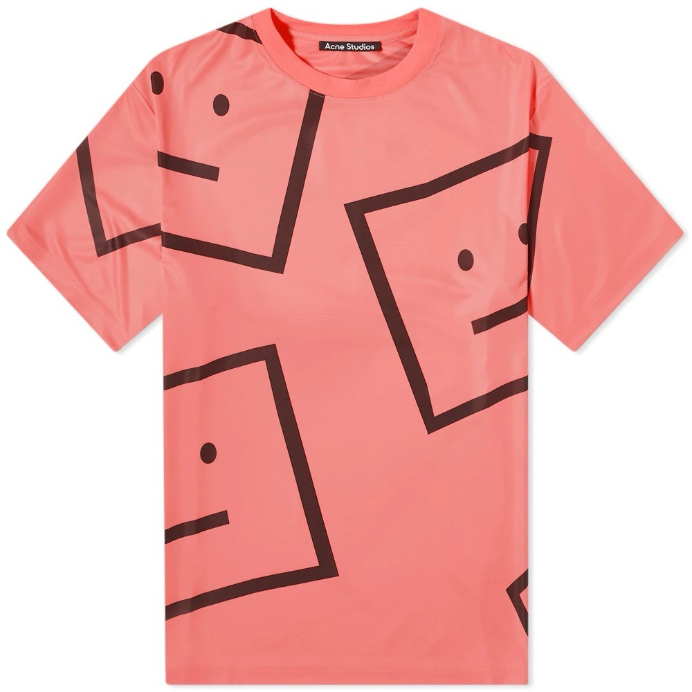 ACNE STUDIOS EXFORD MEGA FACE TEE Large  Electric Pink View 5