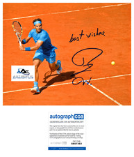 RAFAEL NADAL AUTOGRAPH SIGNED 8x10 PHOTO TENNIS US OPEN FRENCH OPEN ACOA