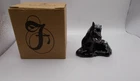 Fenton Hand Painted Ebony Black Glass Horse Foal Moon & Stars w/Box Signed