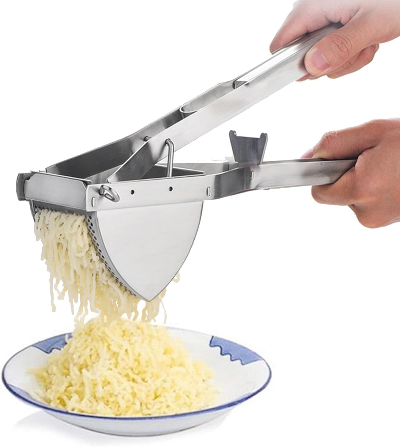 Spremiaglio Professionale Acciaio Inox Schiacciapatate Manuale Ergonomico