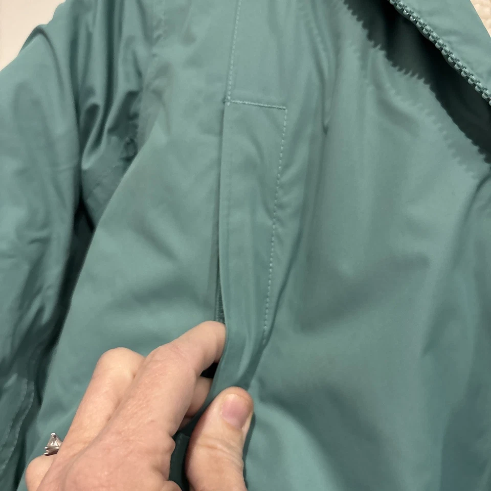 Land's End Kids Expedition Waterproof Down Parka "Grow-A-Longs" Aqua Sz XL 14-16 - Image 3 of 4