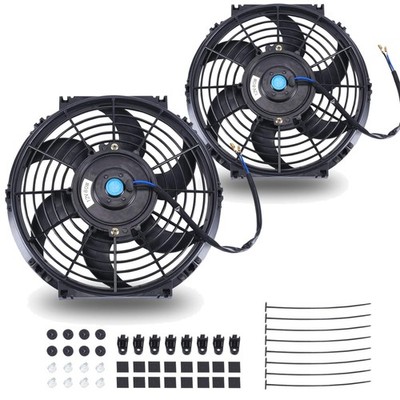 10 Inch Universal Slim Fan Push Pull Electric Radiator 12V 80W High Performan...