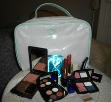 ESTEE' LAUDER 8 Pc MAKE-UP LOT Blush FULL Size EYE SHADOWS Lip Sticks BAG