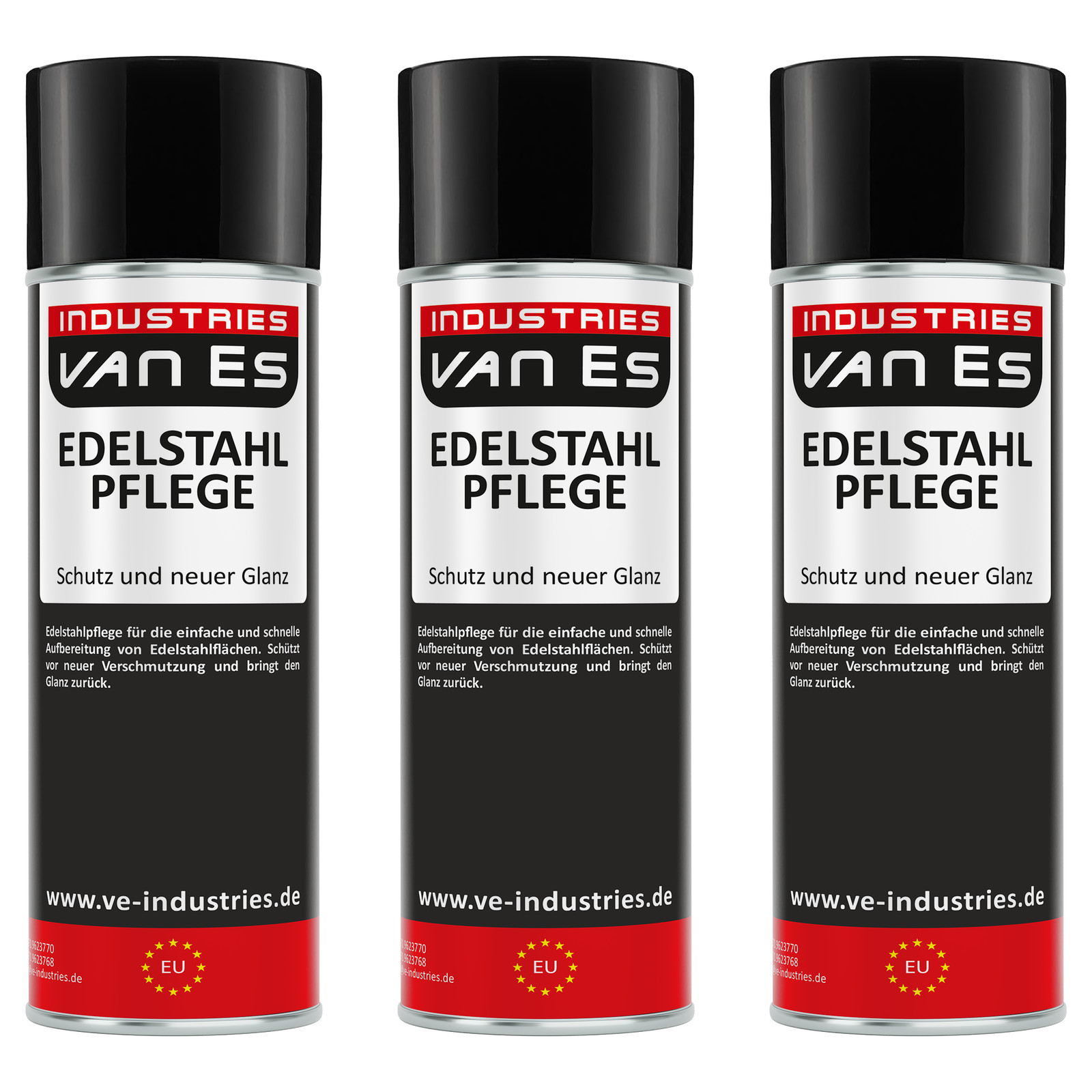 Edelstahlreiniger und Pflegespray 3 x 400ml Gastronomie Küche