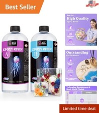Low Odor 1/2 Gallon Casting Epoxy Resin Kit - Perfect for Crafts  Home Projects