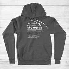 Mens 5 things you should know about my Wife she is my Queen Hoodie Sweater gift