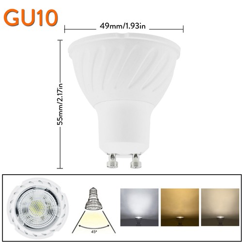 1X 6X 10X 220V 7W Dimmable LED Spotlight Bulbs GU10 MR16 GU5.3 High Power Lamps - Picture 17 of 19
