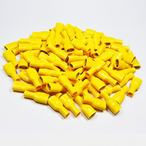 Yellow Insulated Crimp Terminal Connectors Ring Fork Spade Bullet Pin Butt Blade - Picture 26 of 89