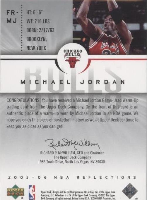 2005-06 Upper Deck NBA Reflections - Michael Jordan #FR-MJ for 