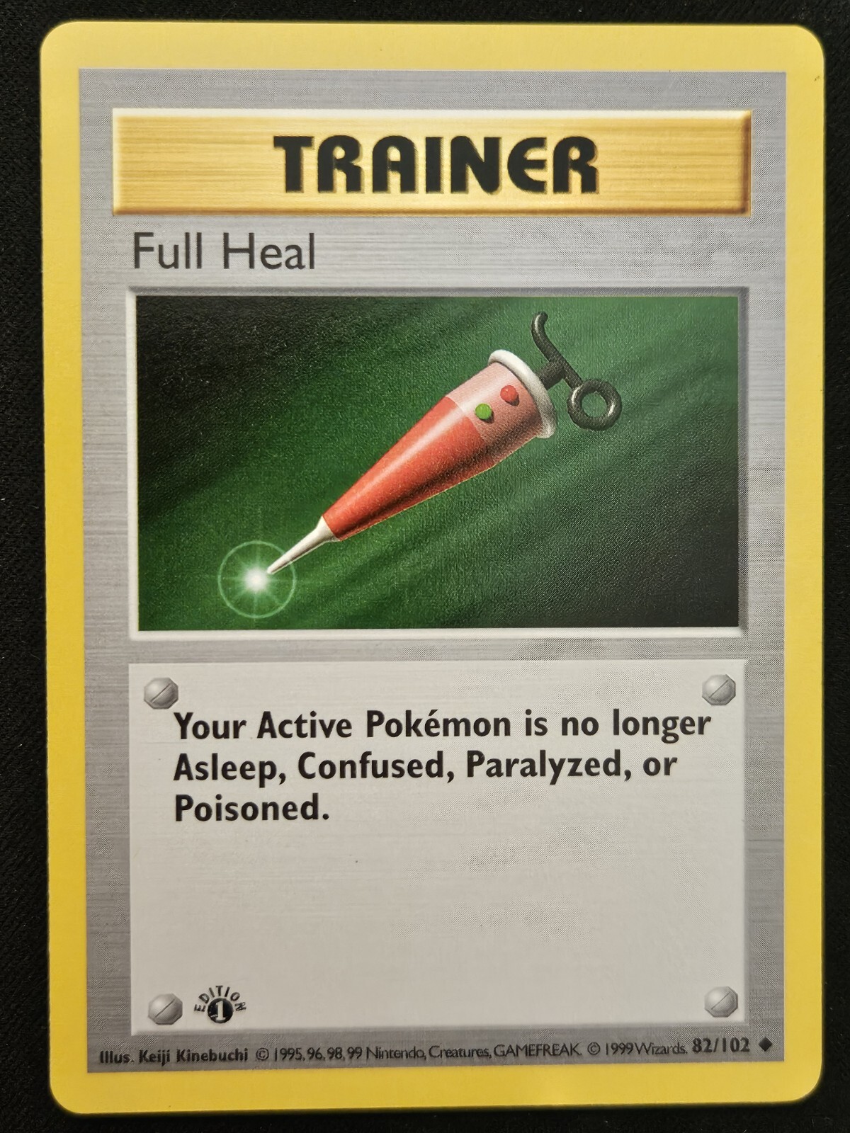 1st Edition Full Heal 82/102 Base Set WoTC Pokémon Trading Card Game 1999 LP