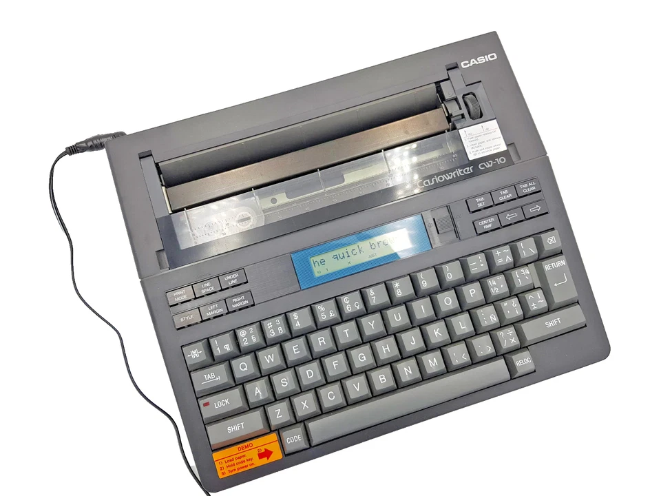 Casio Casiowriter CW-10 Personal Electronic Typewriter CW10A Vintage Collectible - Image 3 of 4